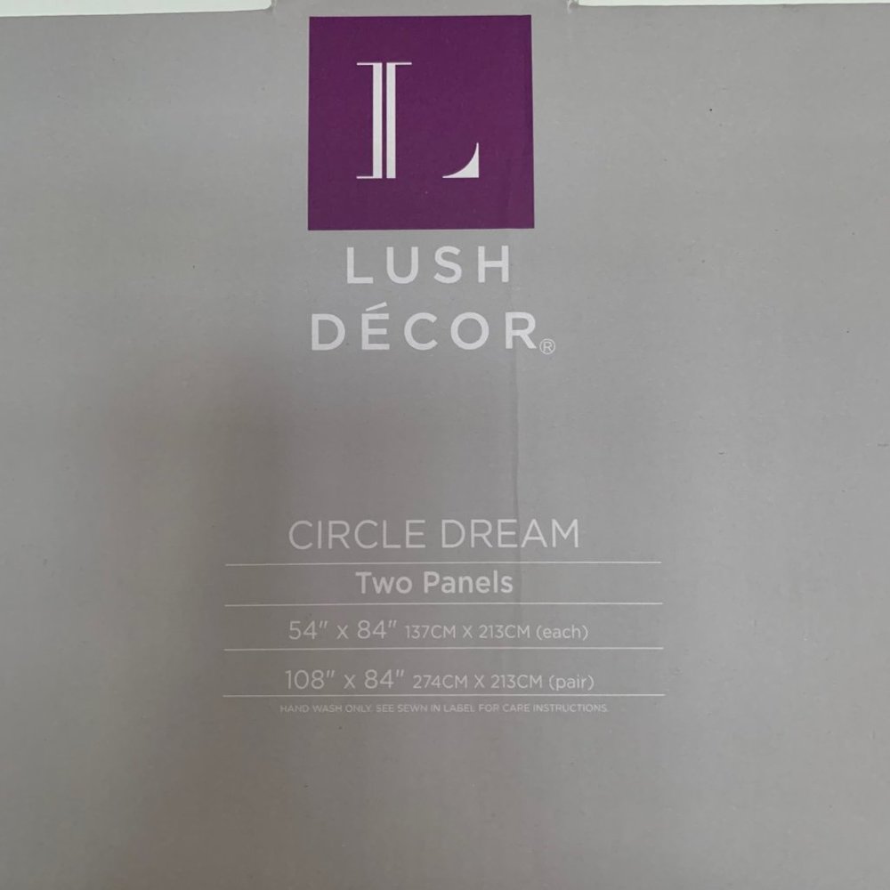 Lush Decor Turquoise Circle Dream Double Panel Set 54" W x 84" L each - Picture 6 of 10